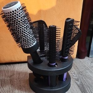 Black and Purple Hair Brush Set